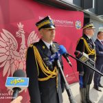 Komendant Wojewódzki PSP w Lublinie udziela wywiadu.